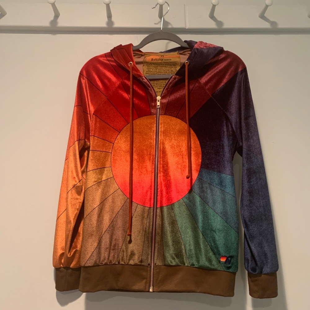XS Hooded Aviator Nation jacket